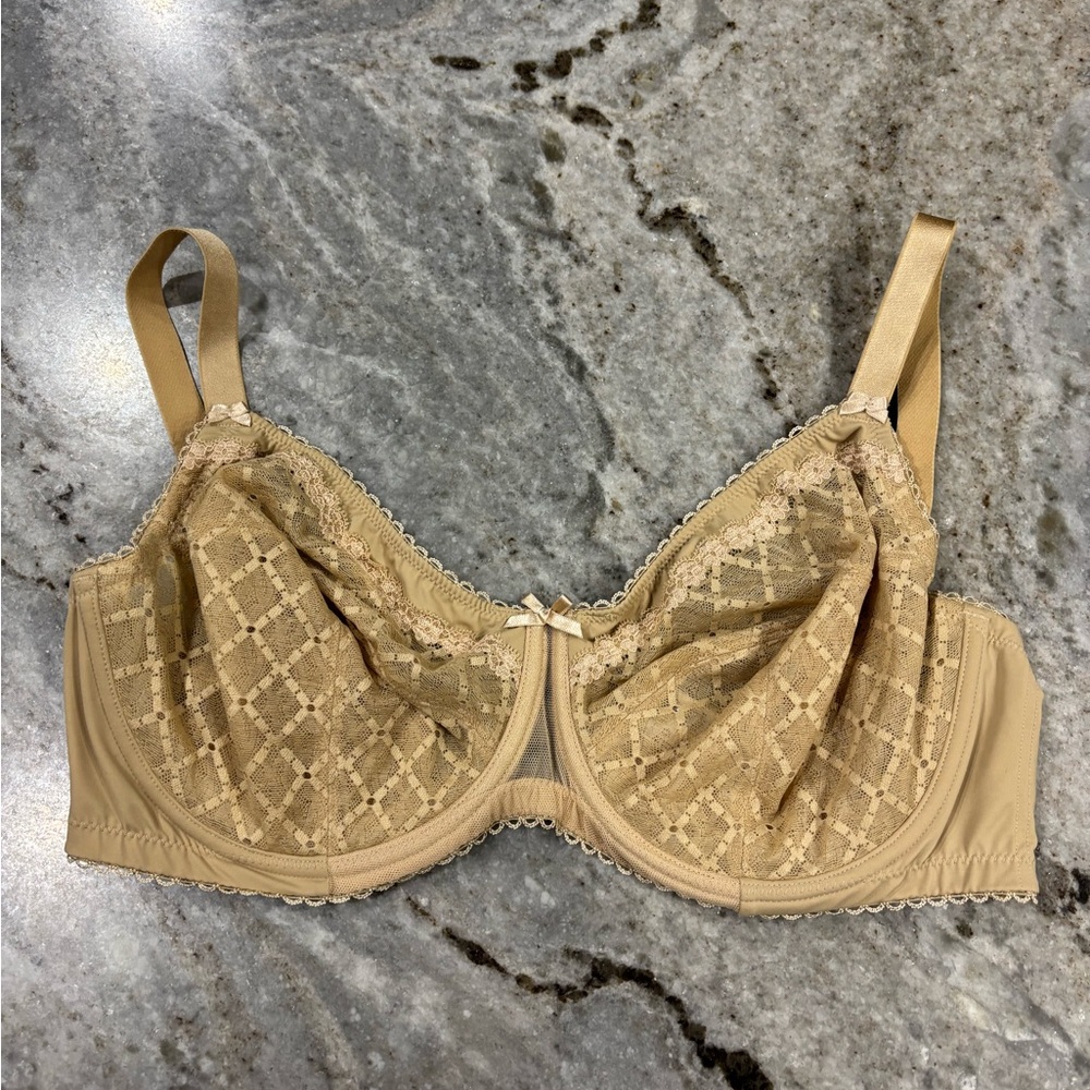 Glamorise Lace Beige Bra